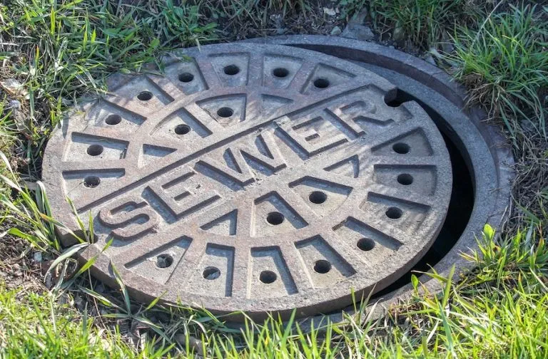 New sewer line installation